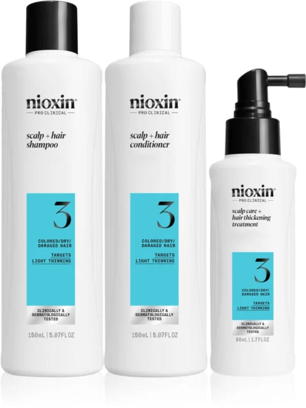 Nioxin System Kit 3 (for light thinning coloured and damaged hair)